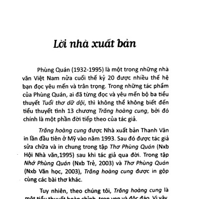 Combo sách của tác giả Phùng Quán - Vượt Côn Đảo; Trăng Hoàng Cung; Tôi đã trở thành nhà văn như thế nào - TH
