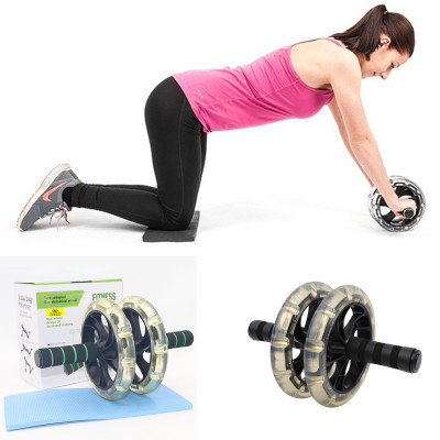 Con Lăn Tập Bụng 2 Bánh + Thảm Lót