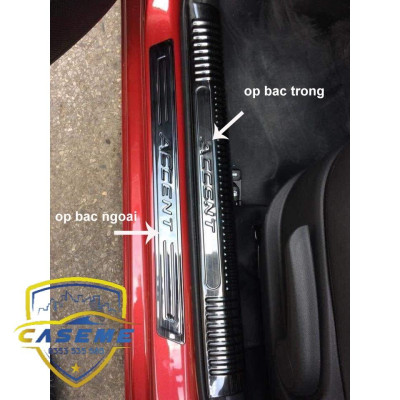 Accent, Bộ 8 ốp bậc ngoài xe ACCENT 2018 2019 2020 2021mẫu titan