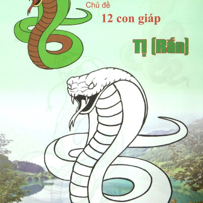 Bộ Tập Tô Màu Chủ Đề 12 Con Giáp: Tị - Dần - Thân - Ngọ (Bộ 4 Cuốn)