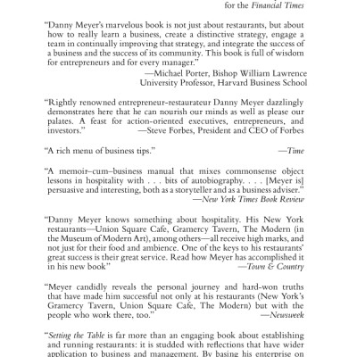 Setting the Table: The Transforming Power of Hospitality in Business