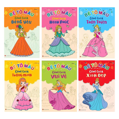 Bộ Túi Bé Tập Tô Màu Công Chúa 