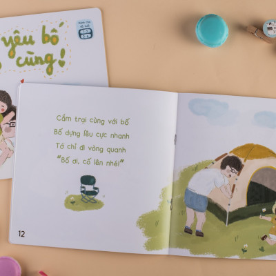 Sách thơ cho bé - Bộ 03 cuốn Gia Đình Bé Bỏng - Sách thơ cho bé tập nói, tập đọc gắn kết yêu thương với bố mẹ, ông bà - Lionbooks