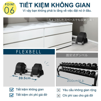 Nuobell flexbell - 01 quả tạ tay 20kg/ 02 quả tạ tay 40kg (10 cấp điều chỉnh trọng lượng) tập gym tập thể dục tập tạ tập luyện cơ bắp.