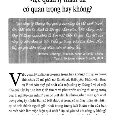 Nhân Tài Của Bạn - Họ Là Ai?