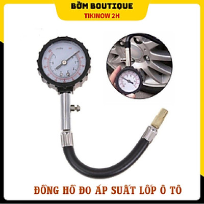 Đồng hồ đo áp suất lốp xe ô tô, xe máy hợp kim inox cao cấp độ chính xác cao - Hàng Chính Hãng
