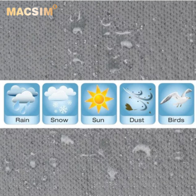 Bạt phủ ô tô chất liệu vải không dệt 3 lớp cao cấp thương hiệu MACSIM dành cho hãng xe Peugeot 3008 màu ghi-dùng trong nhà và ngoài trời