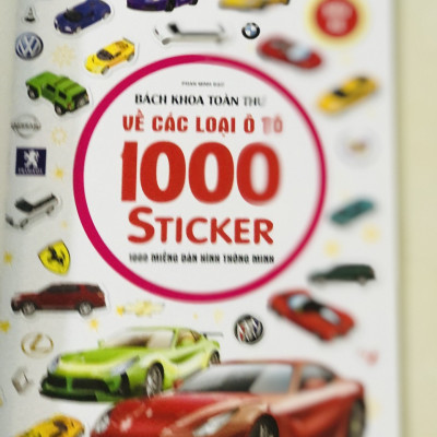 Sách - Bách khoa toàn thư về các loại ô tô - 1000 miếng dán hình thông minh - Siêu xe