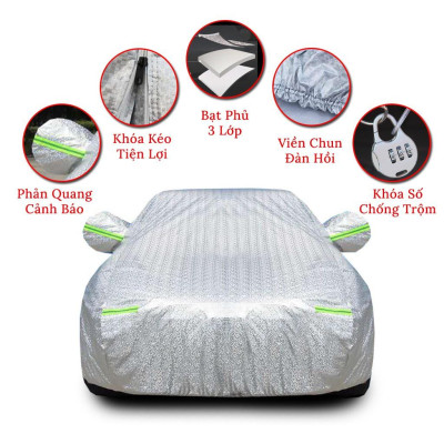 Bạt Phủ Xe Ô Tô Chevrolet Spark, Colorado, Trailblazer, Aveo, Cruze, Orlando, Captiva Bạt phủ Tráng nhôm 3 lớp