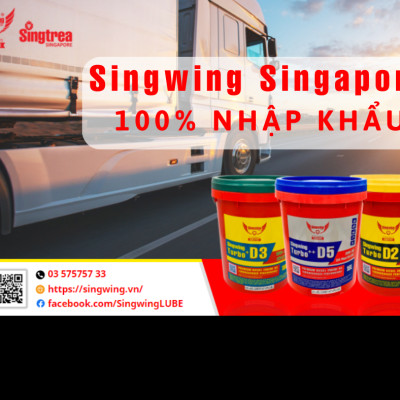Dầu nhớt động cơ Singwing D1 Turbo 20W50 18L 100% nhập khẩu từ Singapore dành cho xe tải, xe nông nghiệp