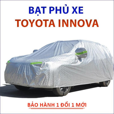 Bạt che phủ xe ô tô 8 chỗ Toyota Innova chống nắng mưa bụi bẩn, bạt trùm xe hơi vải dù 3 lớp chống nóng không thấm nước 