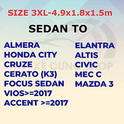 Bạt phủ xe ô tô TOYOTA Innova,Fortuner,Vios,Wigo,Raize,Camry,Altis,Rush,...3 lớp chống xước có khóa kéo cánh cửa