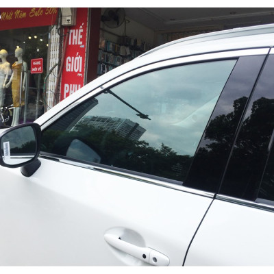 Bộ nẹp viền cong kính, chân kính xe Mazda CX5, CX-5 2018- 2019- 2020- 2021- 2022 chất liệu inox