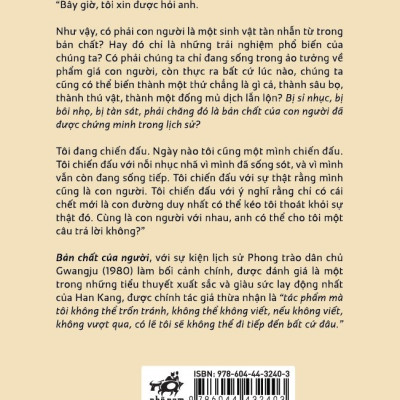 Bản Chất Của Người (Tái Bản 2024) - Han Kang