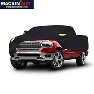 Bạt phủ ô tô bán tải Toyota Hilux nhãn hiệu Macsim chất liệu Polyester-màu đen(dành cho xe không có nắp thùng)