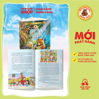 Sách song ngữ – Truyện kể cho bé trước giờ đi ngủ – Quyển 1 – Cùng con phát triển IQ, EQ và làm quen với tiếng Anh kèm File Audio