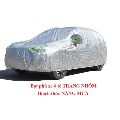 BẠT PHỦ Ô TÔ TRÁNG NHÔM - Chống nắng - Chống nóng - Chống mưa - Chống xước - kháng trộm gương xe