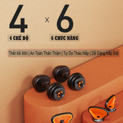 Bộ Tạ Tay Đa Năng Điều Chỉnh 30Kg Composite  6 Trong 1 FED-130220 Cao Cấp Đại Nam Sport