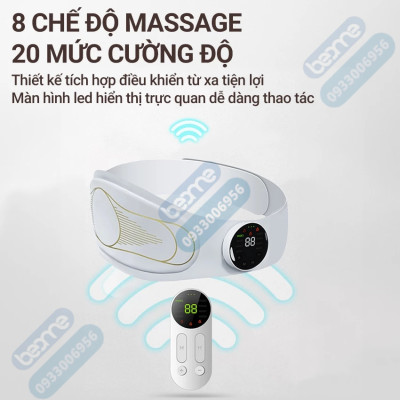 ￼Máy Massage tan Mỡ Bụng Xung Điện EMS Beame BM-B48, Đai Massage Lưng Bụng Rung Nhiệt Giảm Đau Bụng Kinh