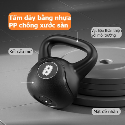 Tạ Bình Vôi,Tạ Ấm 4kg Bê Tông Bọc Nhựa PE Cao Cấp Chính Hãng Đại Nam Sport