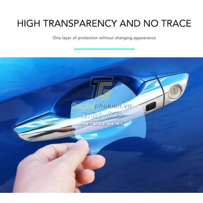 Bộ ốp tay nắm cửa xe Honda Civic 2016-2019 mạ Crom - Tặng miếng dán trong suốt chống xước hõm cửa