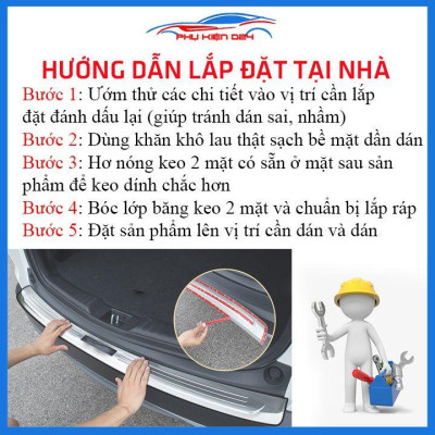 Ốp chống trầy cốp Santafe 2019-2020-2021-2022 thép không gỉ vân titan bảo vệ xe chống va đập
