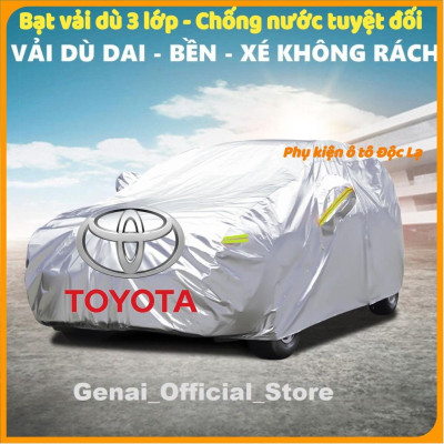 Bạt Phủ vải dù cao cấp xe Toyota Vios, Altis, Camry, Fortuner, Innova, Yaris, Rush, Hilux, Wigo, Land Cruiser, Cross