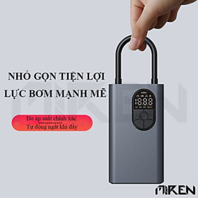 Máy Bơm Khí Cho Lốp Ô Tô Điện Tử Cầm Tay Đa Năng Nhỏ Gọn Tự Ngắt Cho Xe Hơi Xe Đạp Xe Gắn Máy Model CQB Hàng Chính Hãng 