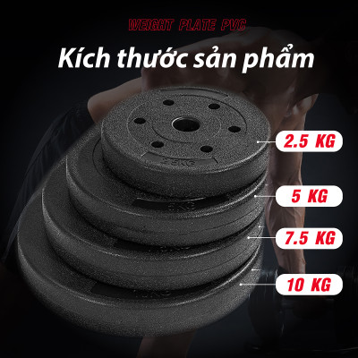 BG Bánh Tạ Nhựa 15kg  Đặc Ruột - Sẵn Kho Giao Liền  - Tạ Miếng Nhựa