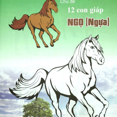 Bộ Tập Tô Màu Chủ Đề 12 Con Giáp: Tị - Dần - Thân - Ngọ (Bộ 4 Cuốn)