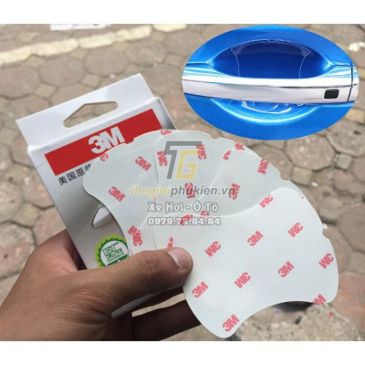 Bộ ốp tay nắm cửa xe Toyota Vios 2014-2018 mạ Crom - Tặng miếng dán trong suốt chống xước hõm cửa