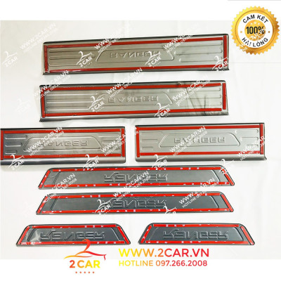 Bộ Ốp Bậc Cửa, Trong Ngoài Xe Ford Ranger 2016 - 2023 chất liệu Titan