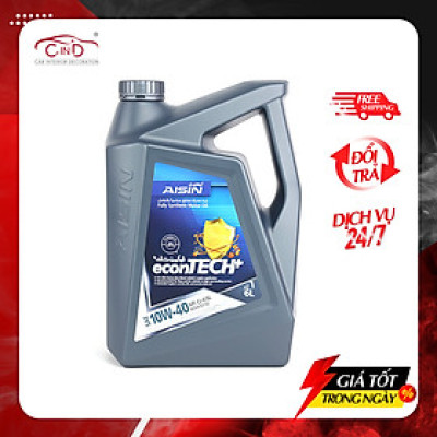 Nhớt Động Cơ AISIN ECFI1046PB 10W-40 CI4 / SL econTECH+ Fully Synthetic 6L