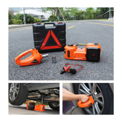 Bộ nâng kích gầm điện ( con đội điện ) + kiêm máy bơm lốp và máy tháo và siết ốc ô tô đa năng ROGTZ công suất 300W - Hàng nhập khẩu