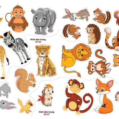 Sách - Sticker dán hình thông minh - Rừng Nhiệt Đới