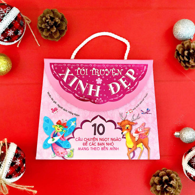 Túi Truyện Xinh Đẹp - 10 Câu Chuyện Tuyệt Vời Để Các Bạn Nhỏ Mang Theo Bên Mình (Túi Màu Hồng)