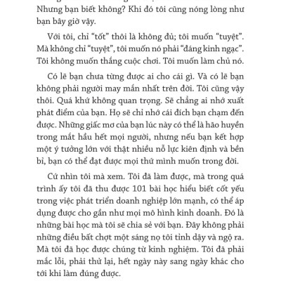 Tận Tâm Tận Lực - 101 Bài Học Kinh Doanh Thực Tiễn Cho Doanh Nhân Khởi Nghiệp