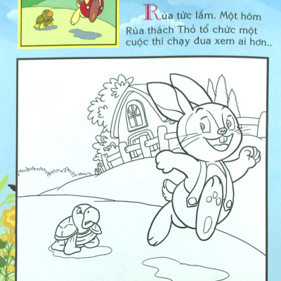 Em Đọc Ngụ Ngôn Và Tô Màu: Thỏ Và Rùa Chạy Thi