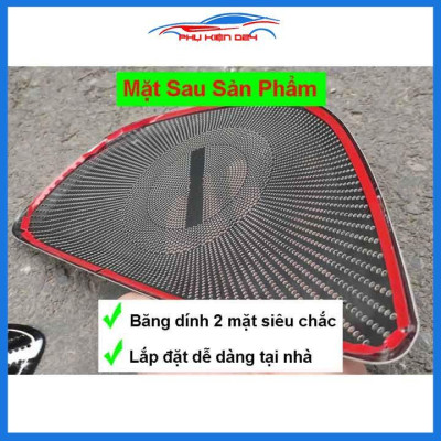 Bộ ốp màng loa vân Titan cho xe Fadil 2019-2020-2021-2022 chống xước trang trí nội thất ô tô
