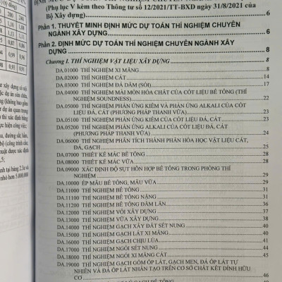 Sách Định Mức Dự Toán Xây Dựng Công Trình sđ, bs năm 2025 – Phần Sửa Chữa, Bảo Dưỡng, Thí Nghiệm, Sử Dụng Vật Liệu, Định Mức Chi Phí Quản Lý Dự Án (tập 3) - V2583D