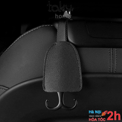 Móc Hợp Kim Bọc Da Cao Cấp, Treo Đồ Gắn Sau Lưng Ghế Ôtô, Treo Đồ Tiện Dụng Nhỏ Gọn, Gọn Gàng Trong Xe Hơi. TakyHome 9722