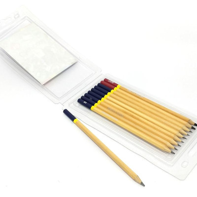Hộp Nhựa 10 Cây Bút Chì Phát Thảo Thân Gỗ Artist MS-10Pencil