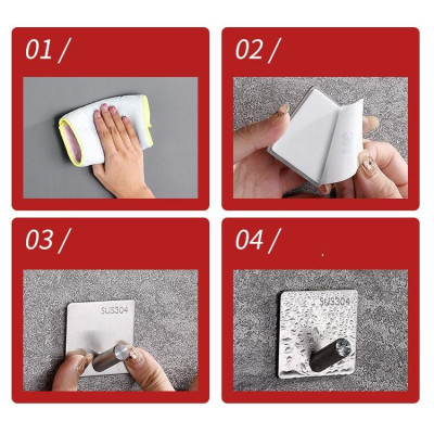 Móc Dán Tường Chịu Lực, Móc Treo Quần Áo, Móc Treo Đồ Dùng Khu Bếp Tiện Dụng, Nhà Tắm, Móc Inox Siêu Chắc Chắn. TakyHome 2009