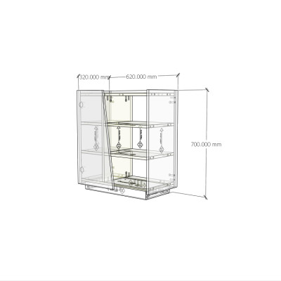 [Happy Home Furniture] VIGGO, Tủ lưu trữ 1 cửa mở, 62cm x 32cm x 70cm ( DxRxC), TCM_174