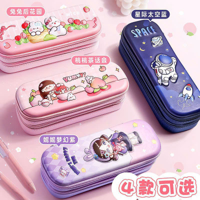 Hộp Bút Hai Ngăn Mặt Cứng In Nổi 3D Hình Hoạt Hình Dễ Thương Cho Bé Trai Bé Gái – Hộp Bút Học Sinh Tiểu Học - HÀNG CHÍNH HÃNG MINIIN