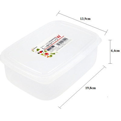 Combo 02 hộp nhựa bảo quản thực phẩm Nakaya 1300ml, có nắp mềm - Nội địa Nhật Bản