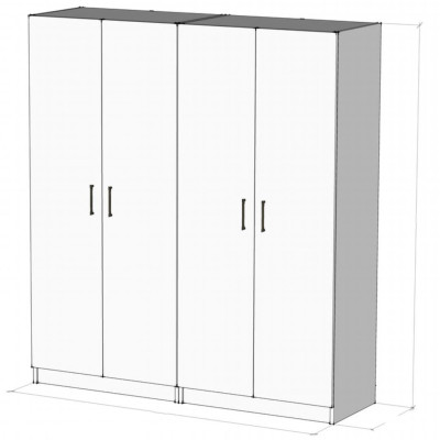 Tủ áo gỗ công nghiệp thiết kế nhỏ gọn SMLIFE Brannew