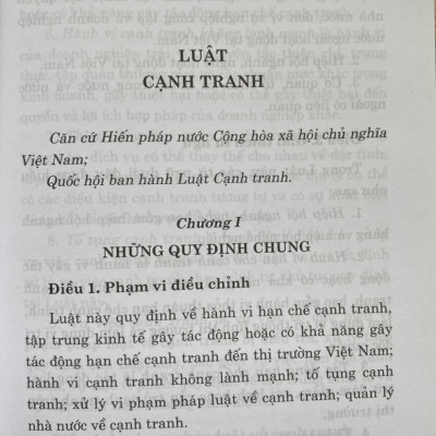 Luật Cạnh Tranh ( Hiện Hành )