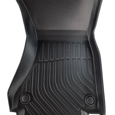 Thảm lót sàn xe ô tô Audi A6 2012 -2018 Nhãn hiệu Macsim chất liệu nhựa TPE cao cấp màu đen