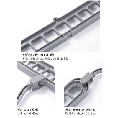 Móc phơi quần áo đa năng 9 lỗ